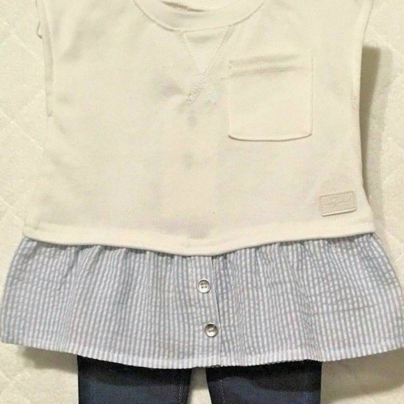 7 For All Mankind Baby Girls 2PC Jeans Set - Picture 1 of 7